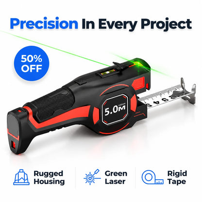 ProBeam™ - 2-in-1 laser tape measure with integrated level