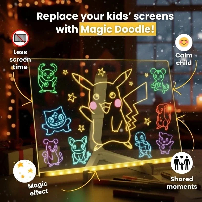 GlowPad™ - Wiederverwendbares LED-Zeichenbrett mit Sofort-Lösch-Technologie