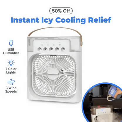 AquaBreeze™ - Compact desk air cooler with LED night light