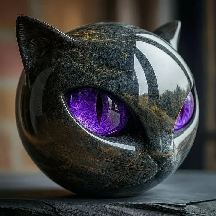 MysticCat™ - Sophisticated marble effect sculpture