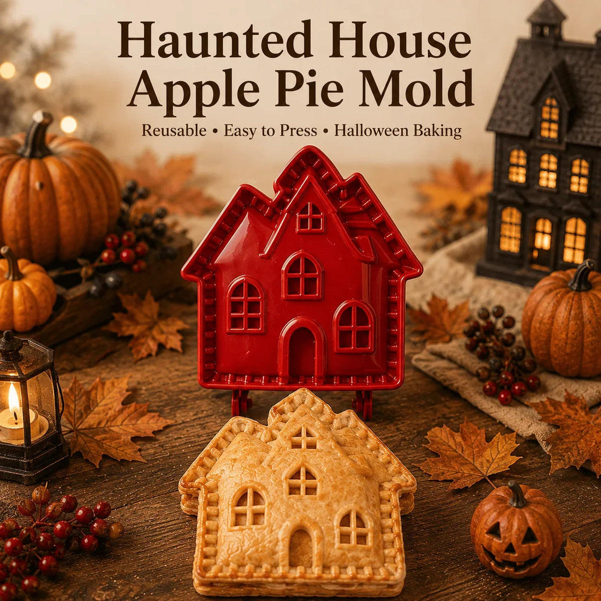 PiePress™ - 8 Piece Halloween Mini Pie Mold Set for Spooky Baking