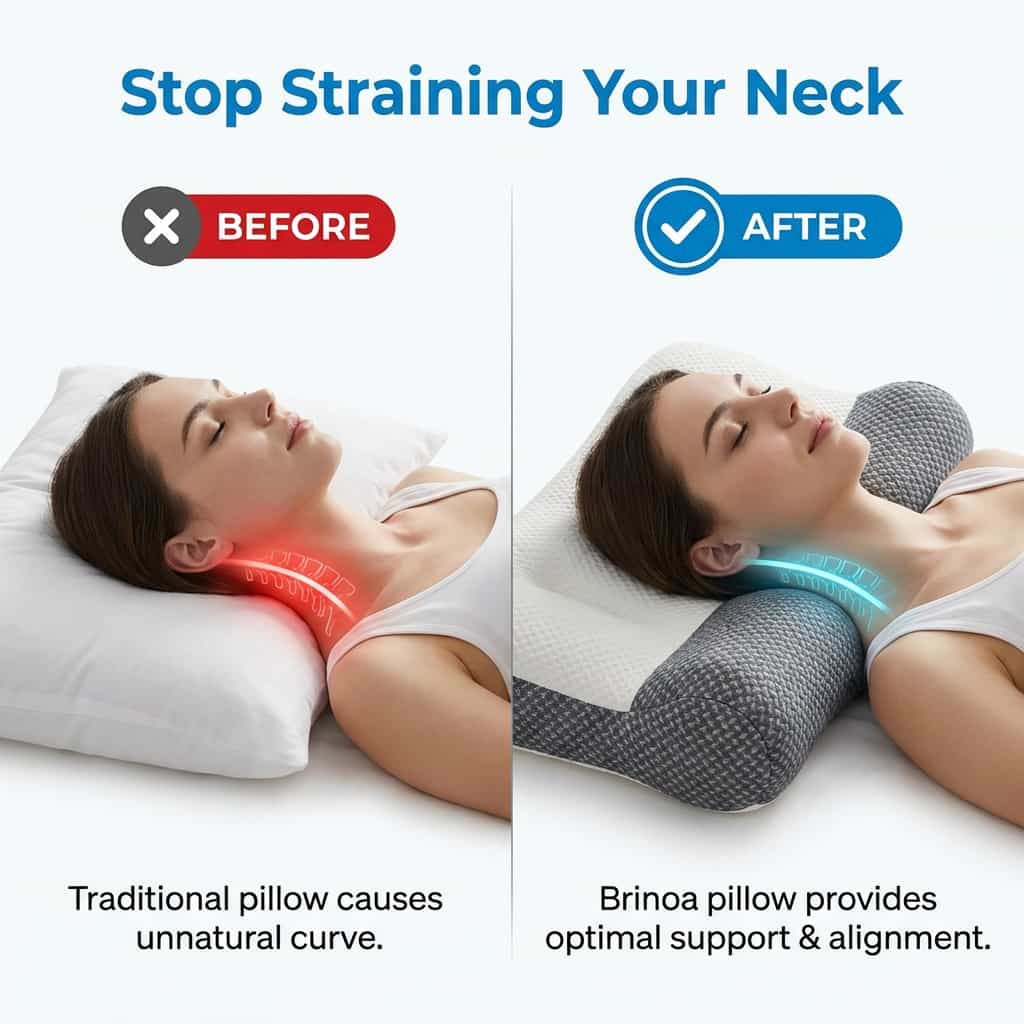 Ergonomic Relief Pillow - Relieves Neck & Shoulder Pain