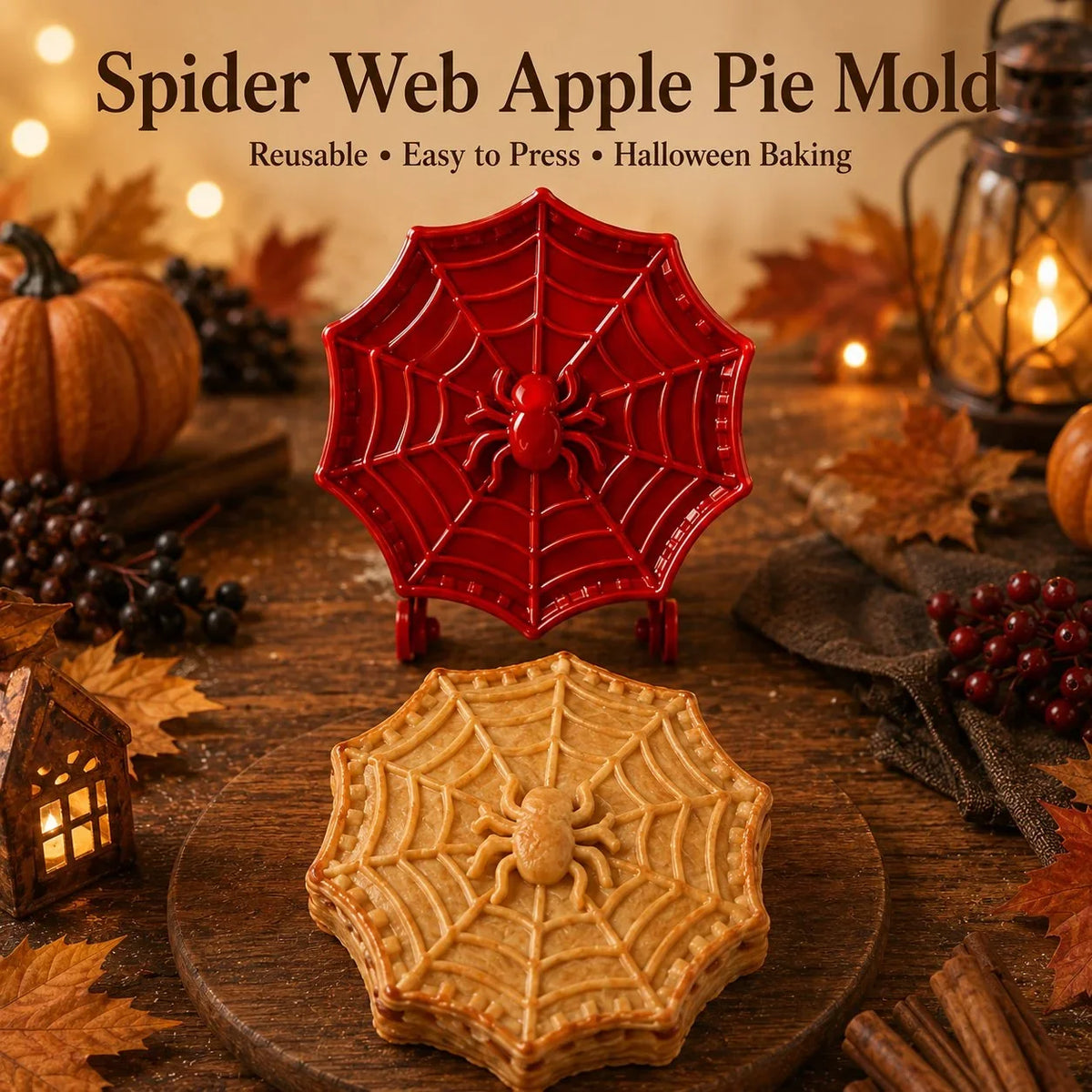 PiePress™ - 8 Piece Halloween Mini Pie Mold Set for Spooky Baking