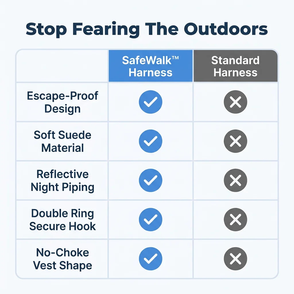 SafeWalk™ - Comfortable cat harness with reflective strips for nighttime safety