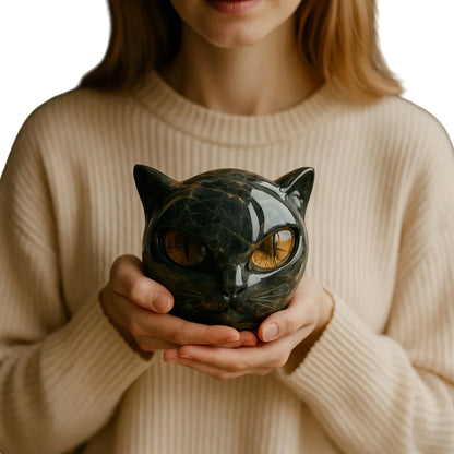 MysticCat™ - Sophisticated marble effect sculpture