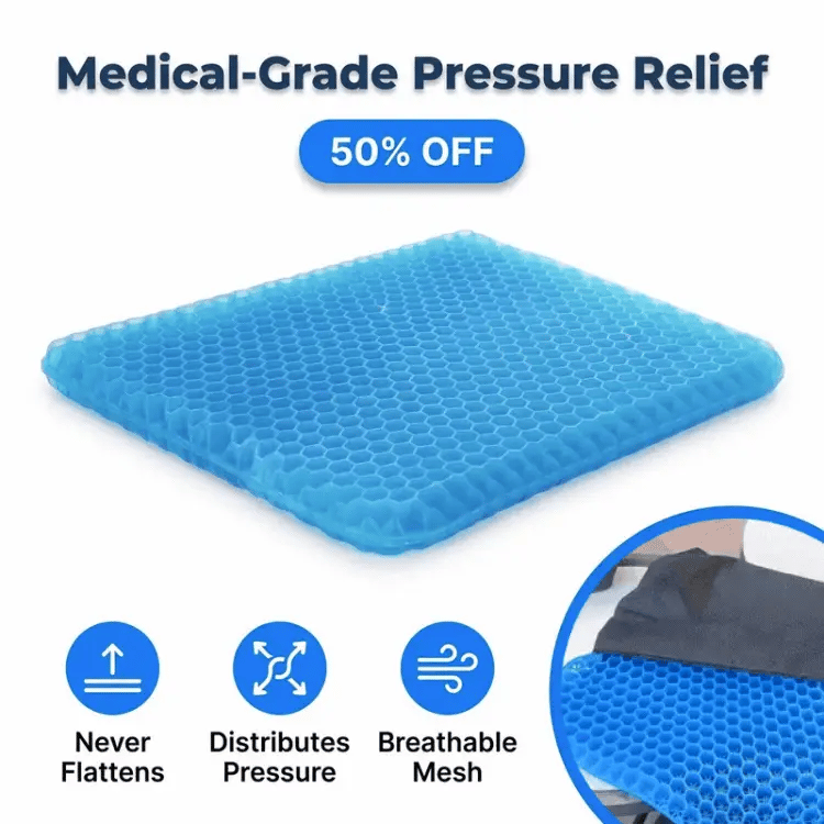 CoolGel™ - Medical-grade gel seat cushion for superior pressure relief