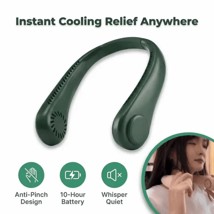 SmartCool™ - Portable USB Rechargeable Hands-Free Neck Fan
