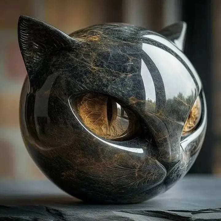 MysticCat™ - Sophisticated marble effect sculpture