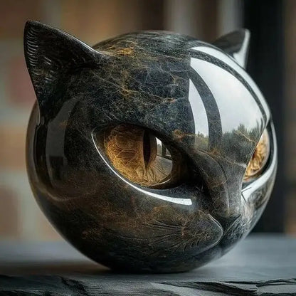 MysticCat™ - Sophisticated marble effect sculpture