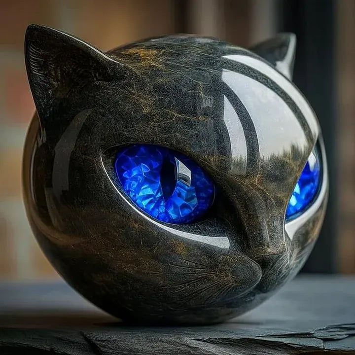 MysticCat™ - Sophisticated marble effect sculpture