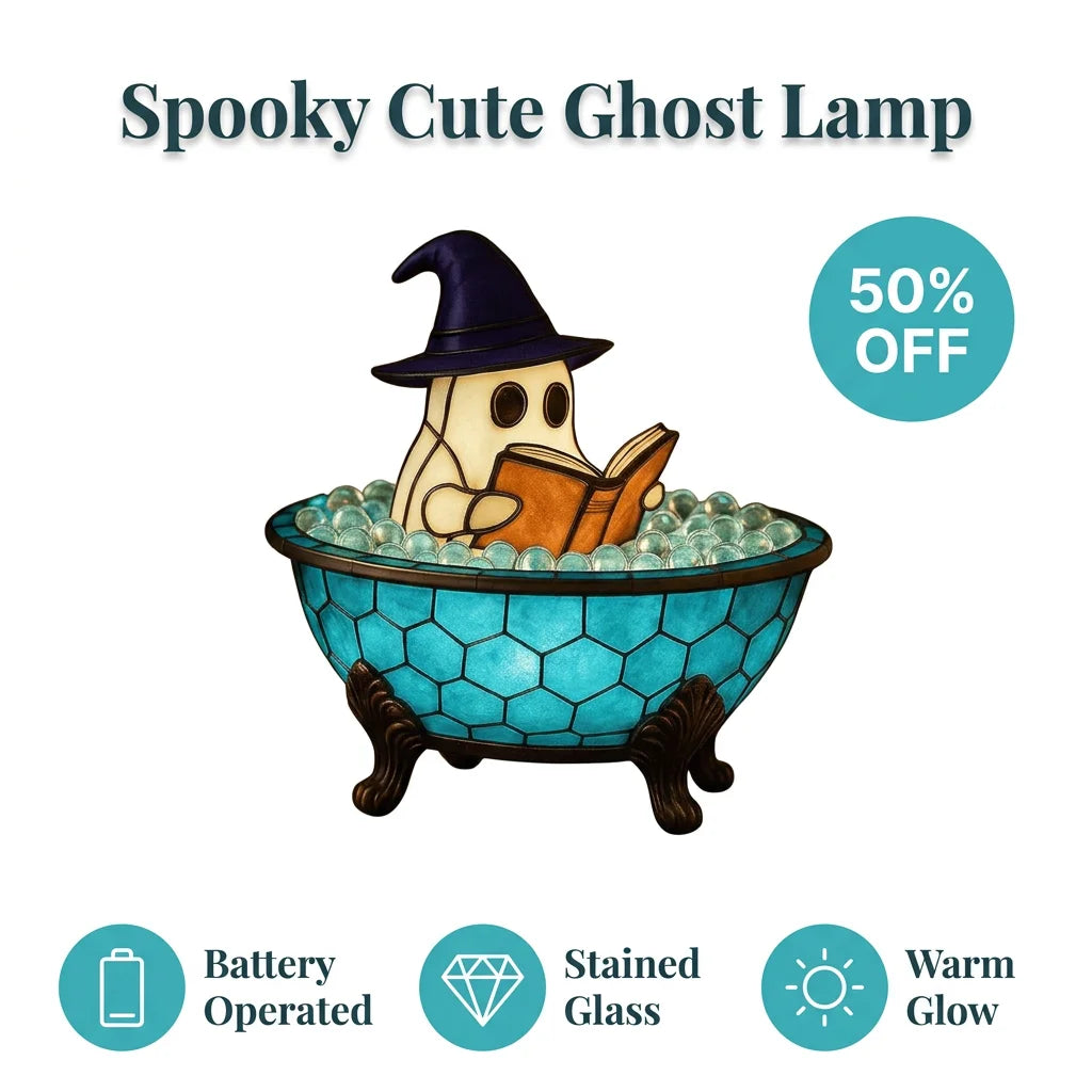 BubbleGlow™ - Spooky cute ghost nightlight for bedside ambiance