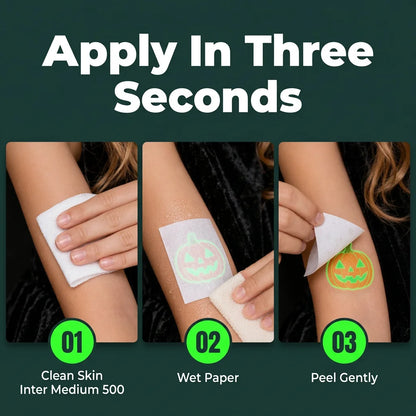 NeonArt™ - Premium glow-in-the-dark tattoo stickers for Halloween parties