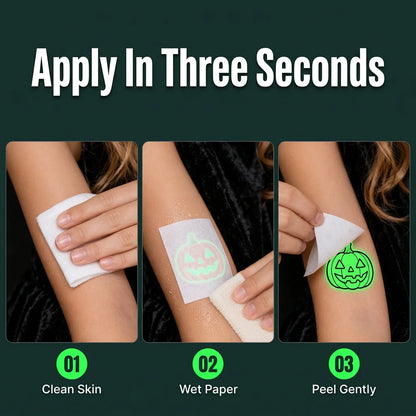 NeonArt™ - Premium glow-in-the-dark tattoo stickers for Halloween parties