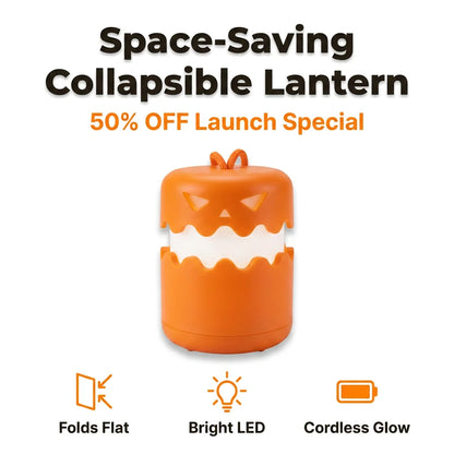 FlexLantern™ - Collapsible spooky jack-o-lantern for easy seasonal storage