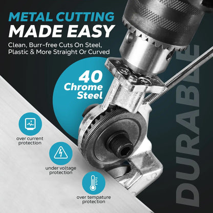 PowerCut™ - Electric Drill Metal Cutter Attachment