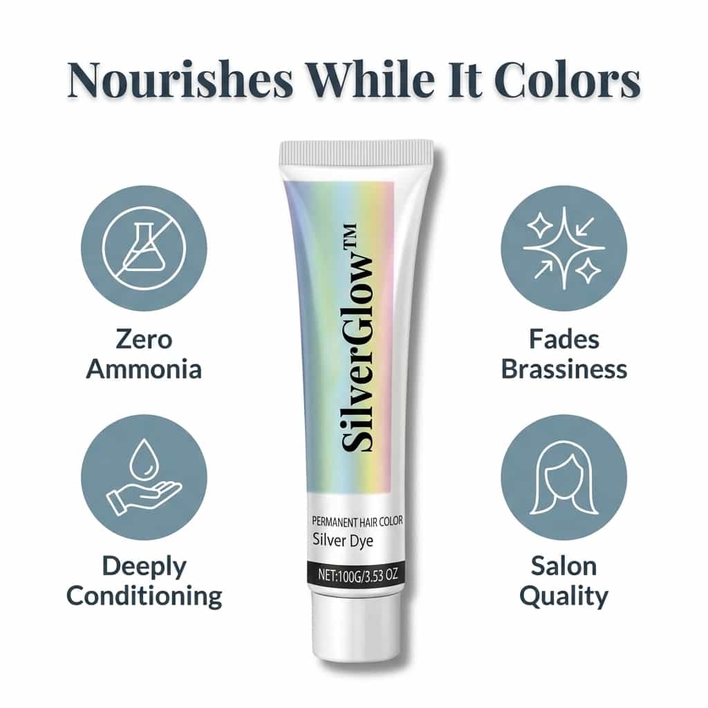 SilverGlow™ - Ammonia-Free 2-in-1 Silver Hair Formula