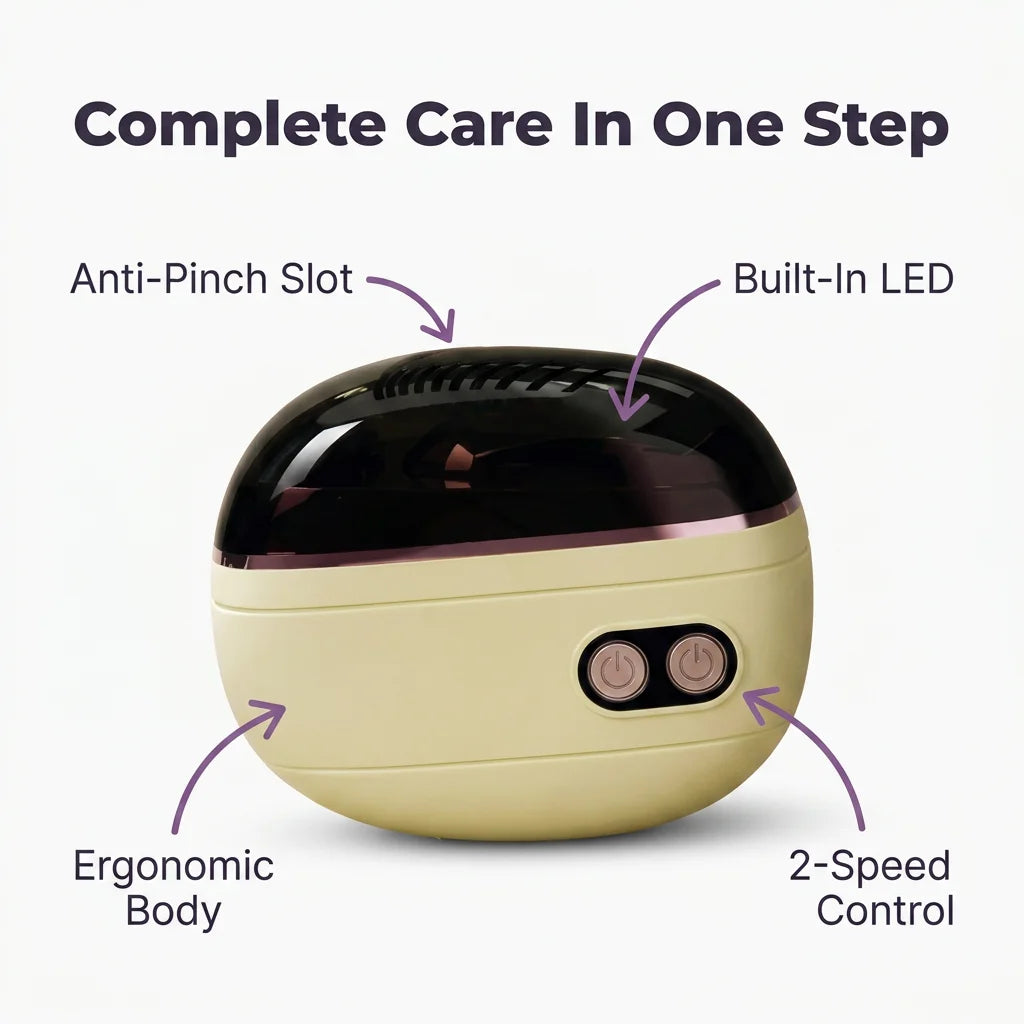 SmartTrim™ - 2-in-1 professional salon-quality nail clipper and polisher