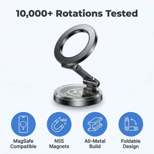 Foldable Magnetic Phone Mount - Hands-Free Driving