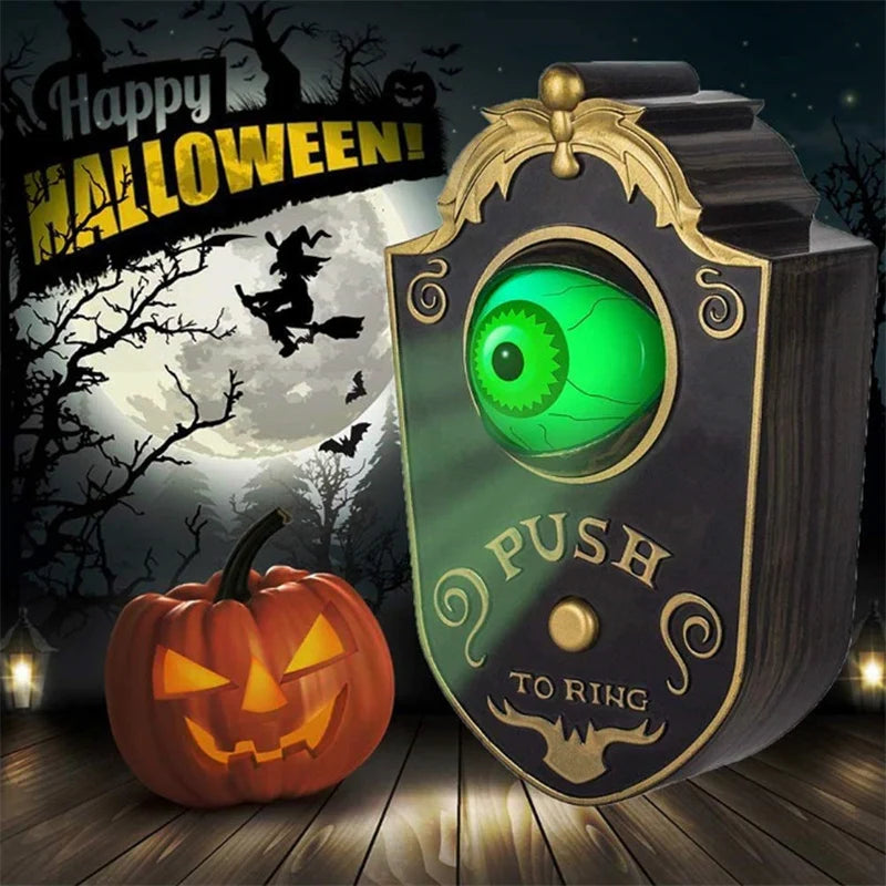 GhostEye™ - Interactive horror doorbell with moving eye and sound effects