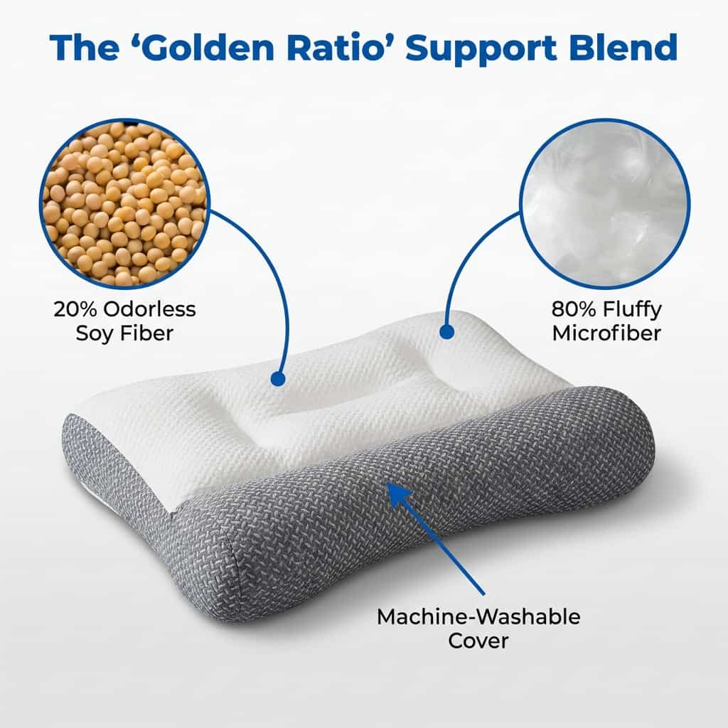 Ergonomic Relief Pillow - Relieves Neck & Shoulder Pain